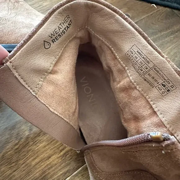 Vionic Kanela Women's Heeled Bootie brown slouchy suede boots 9.5 - Picture 14 of 16